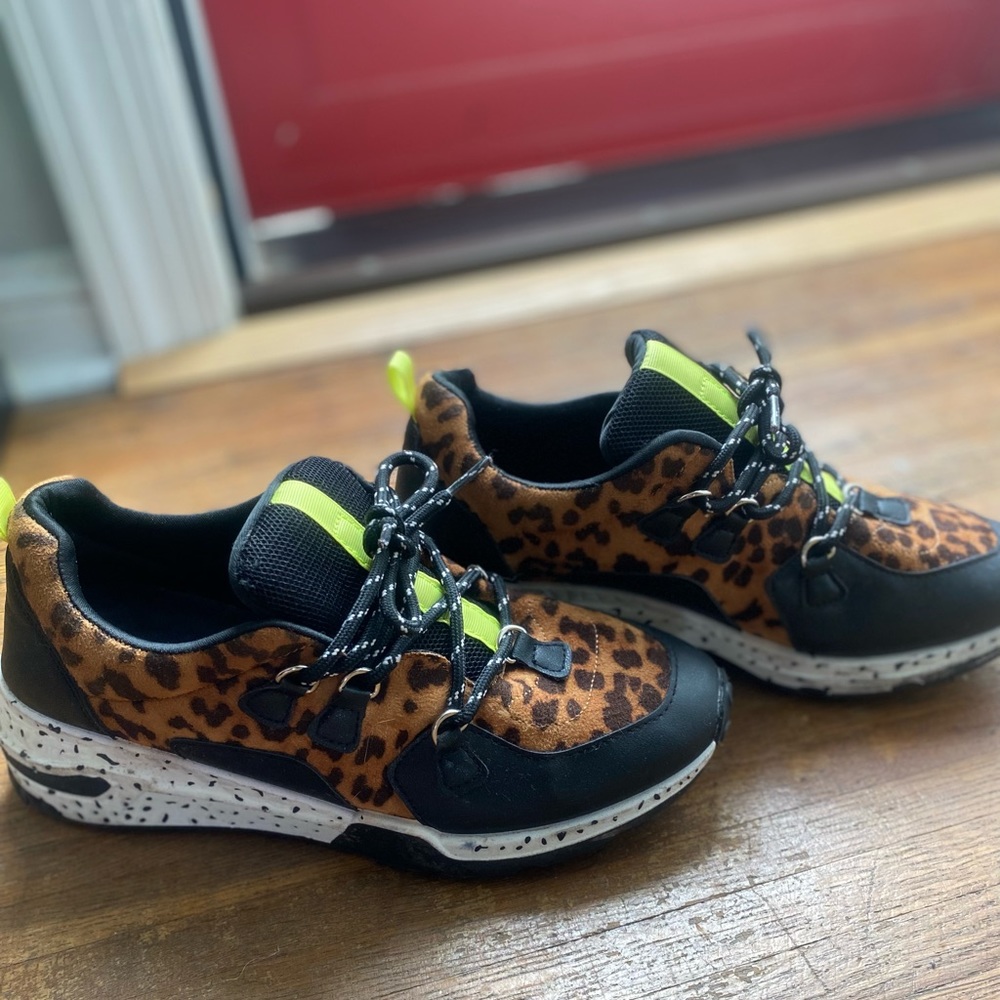 Steve Madden Girl Akima Leopard Sneakers W 10